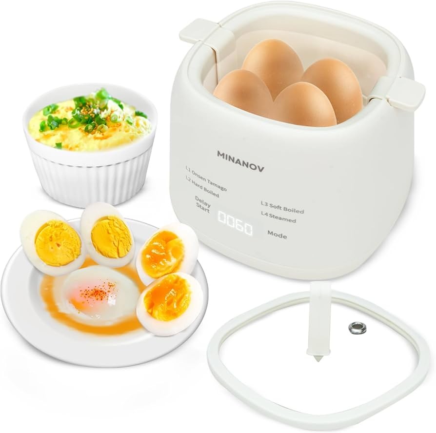 155 Electric Egg Boiler Half Boiled Egg Maker Double-Layer Mini Cooker Breakfast Steamer 2-Pin Plug Auto Power-off 煮蛋器