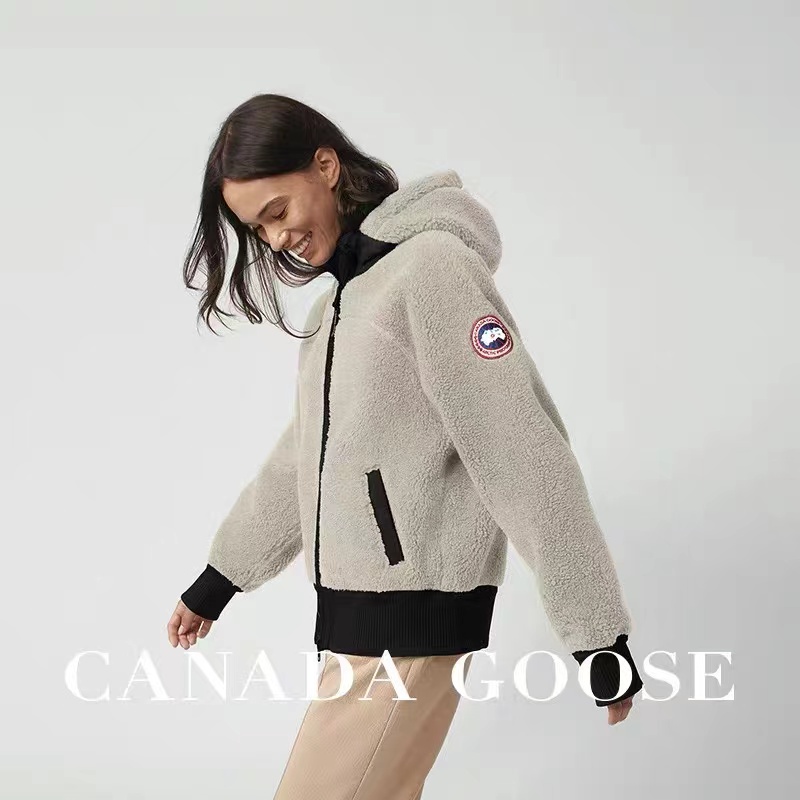 Canada Goose Women&#039;s Padded Warm Hooded Lambswool Jacket Men&#039;s Windproof Jacket