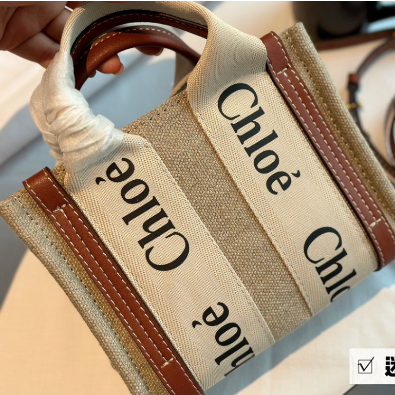 New Canvas Tote Bag Niche Textured Portable Diagonal Bag All-Match Letter Female