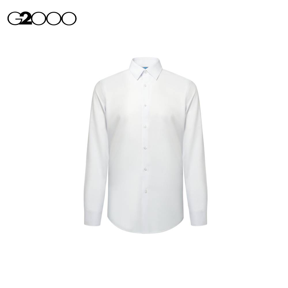G2000 Men Dryden Dry &amp; Sweatwicking Non-Iron Long Sleeve Woven Shirt - Off-White